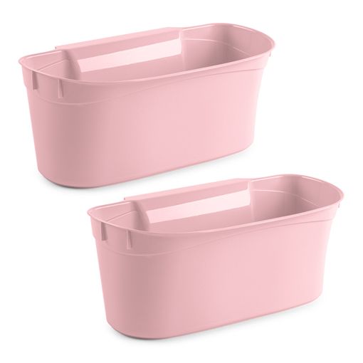 Plastic Forte Atlas - Set De 4 Cestas Multiusos De Ordenación Rectangulares  Nº 4. Rosa con Ofertas en Carrefour