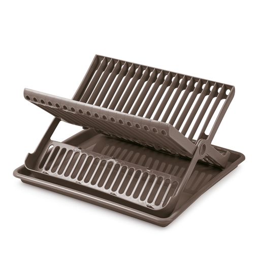 Plastic Forte - Escurreplatos Plegable De 2 Niveles Con Bandeja Recogedora.  Chocolate con Ofertas en Carrefour