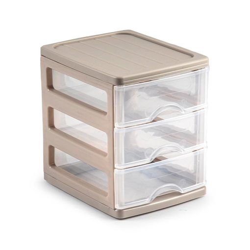 Cajonera De Sobremesa Apilable De Plastico 3 Cajones 36x23,5x28 Cm con  Ofertas en Carrefour