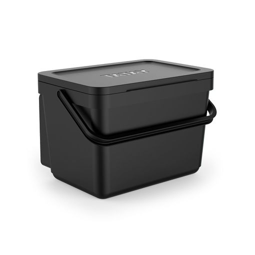 CUBO BASURA RECICLAJE CON PEDAL TATAY 25 LITROS NEGRO/GRIS