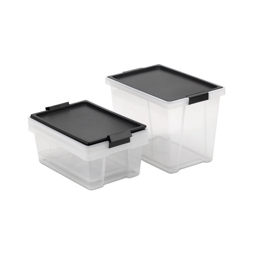 Caja de Ordenación con Tapa CARREFOUR HOME 2 l - Transparente