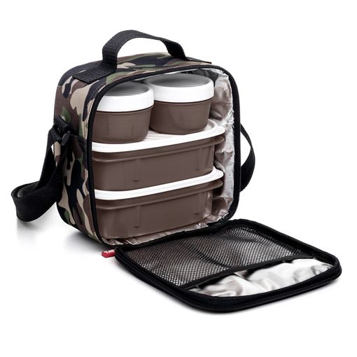 TATAY Urban Food Casual Bolsa Térmica Porta Alimentos 3L con Recipientes  Camouflage