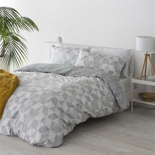 COTTON ARTean - Funda Nordica ARABIAN algodón poliéster gris 150 X 260 Cama  de 90