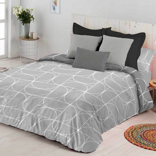 Juego De Sábanas Carnaby Gris Algodón Poliéster Multicolor Cama 200 con  Ofertas en Carrefour