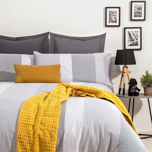 Bajera 100% Algodón Basic Cama 200 (200x200 Cm) Gris con Ofertas en  Carrefour