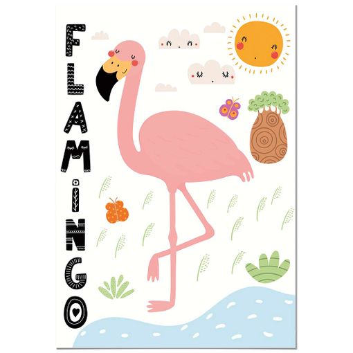 Panorama® Póster Infantil Para Habitación Flamenco 21x30cm, Impreso En  Papel 250g, Láminas Para Enmarcar, Cuadros Infantiles, Cuadros Para Habitación  Bebés Y Niños