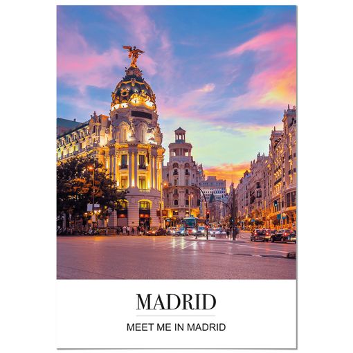 Panorama Cuadro De Aluminio Ciudad De Madrid Mensaje 35x50cm - Impreso En  Aluminio Dibond Alta Calidad - Cuadros Para Salón - Cuadros Para Dormitorio  - Láminas Decorativas - Cuadros Modernos con Ofertas