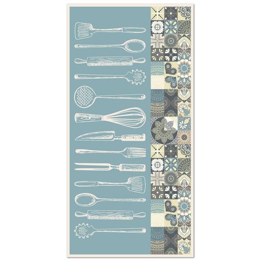 Alfombra Vinílica Cocina Azul 40x80cm Utensilios Cocina con Ofertas en  Carrefour