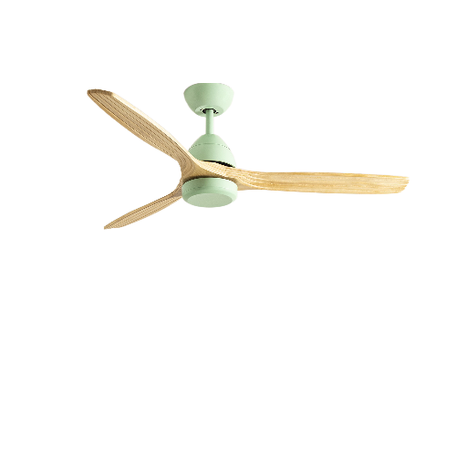 Ventilador De Techo 40w Silencioso Ø132 Cm, Verde Pastel- Madera