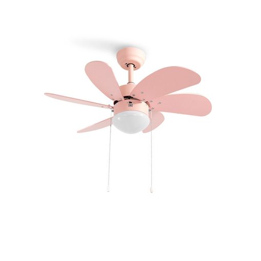 Ventilador De Techo 53w Silencioso Ø86 Cm, Rosa Pastel- Rosa