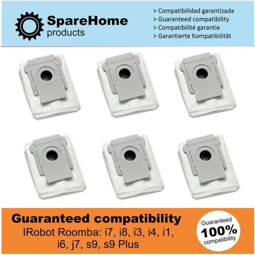 Bolsa para polvo de repuesto de 12 piezas para Irobot Roomba I7 I7+ I3 I3+  I6 I6+ I8 I8+/plus S9+ I&s Series, accesorios Roomba Base de limpieza Bolsa  para polvo automática YONGSHENG