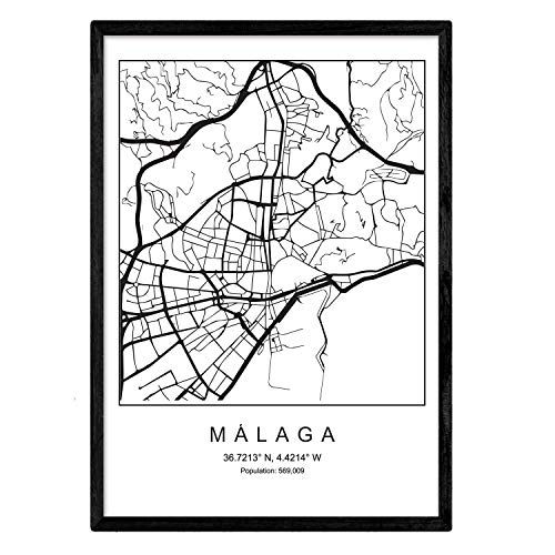 Poster de Mapa España. Láminas e ilustraciones de ciudades