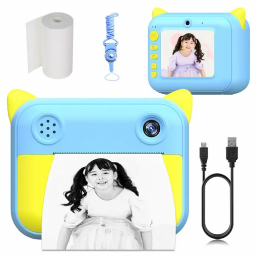 AgfaPhoto Realikids Instant Cam Cámara Infantil Instantánea Azul