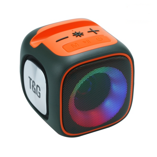 Altavoz Bluetooth Smartek Con Iluminación Rgb, Tarjeta Tf Y Radio Fm -  Naranja