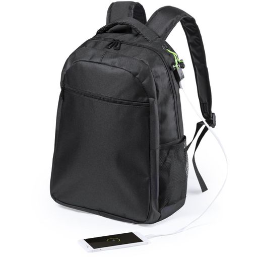 Mochila Para Portatil 15" Con Estación De Carga Negro con Ofertas en Carrefour | Ofertas Carrefour Online