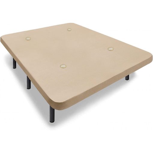 Base Tapizada 135 X 190 Reforzada Con 6 Patas Metálicas Alto 26 Cm, Color  Beige + 4 Válvulas De Transpiración. con Ofertas en Carrefour