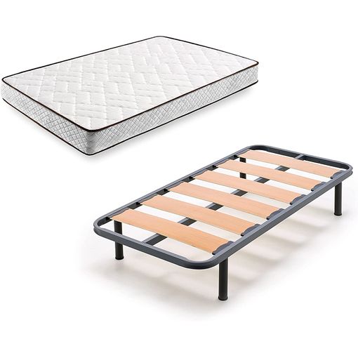 Cama Completa - Colchón Flexitex + Somier Lama Ancha + 4 Patas De 32cm,  105x200 Cm con Ofertas en Carrefour