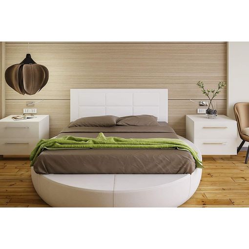 Cabecero De Cama Tapizado Carla 150x60 Blanco con Ofertas en