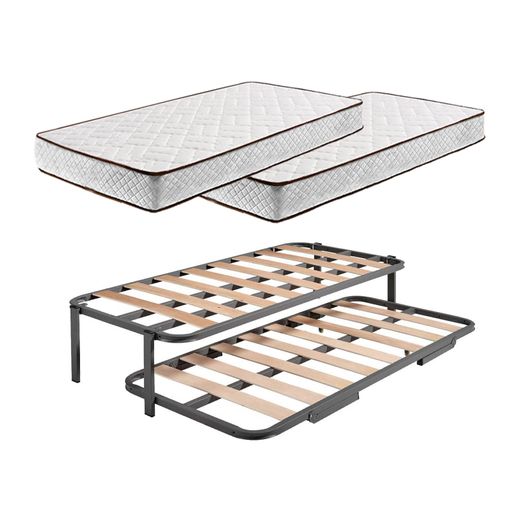 Cama Nido Metálica Reforzada + 2 Colchones Flexitex, 90x190 con Ofertas en  Carrefour