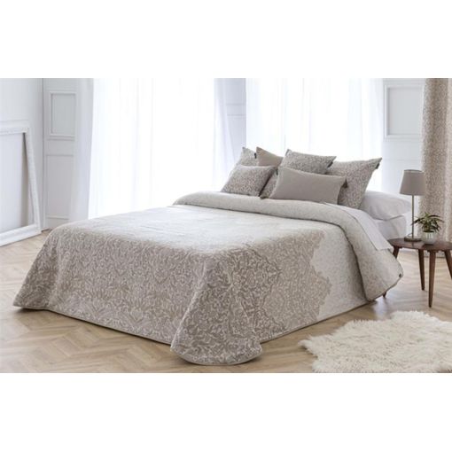 Colcha Pique Modelo Samba Gris Cama 135 Cm. con Ofertas en Carrefour