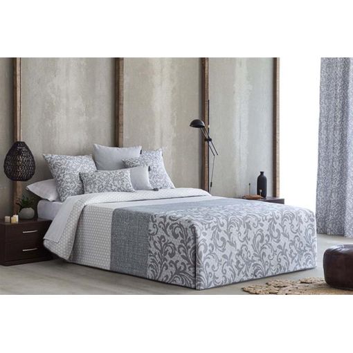 Edredon Conforter Jacquard Bierzo Gris Para Cama De 180 Cm con