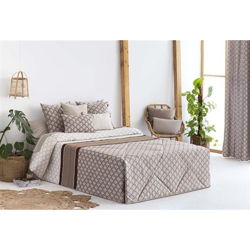 Edredón confort acolchado 200 gr jacquard beige cama 105 (190x265