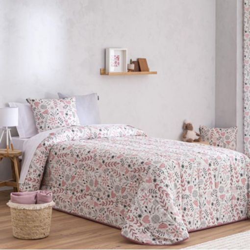 Colcha Pique Modelo Fiore Beige Cama 135 Cm. con Ofertas en Carrefour