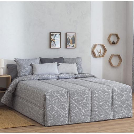Edredón confort acolchado 200 gr jacquard beige cama 105 (190x265