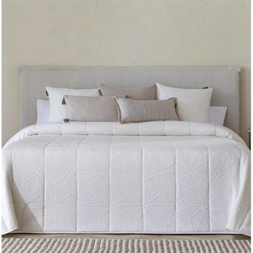 Colcha Bouti Para Cama Verano. Colcha Cubre Cama Acolchada Reversible  Rombos. Cama 90 - 180 X 260 Cm. Color Blanco. con Ofertas en Carrefour