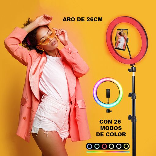 Aro De Luz Led Para Móvil + Trípode Ajustable con Ofertas en Carrefour