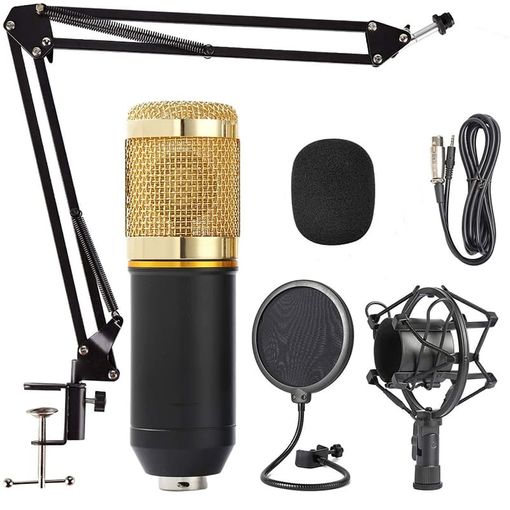 Microfono Profesional Condensador Para Podcast Grabar Videos  Con  Tripode