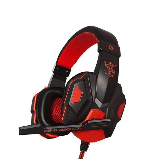 Auriculares con cable para videojuegos, cascos con micrófono para