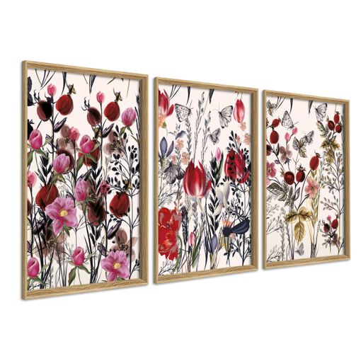 Pack 2 Cuadros Decorativos Con Marco De Madera Y Cristal 43x3x53cm Plantas  con Ofertas en Carrefour