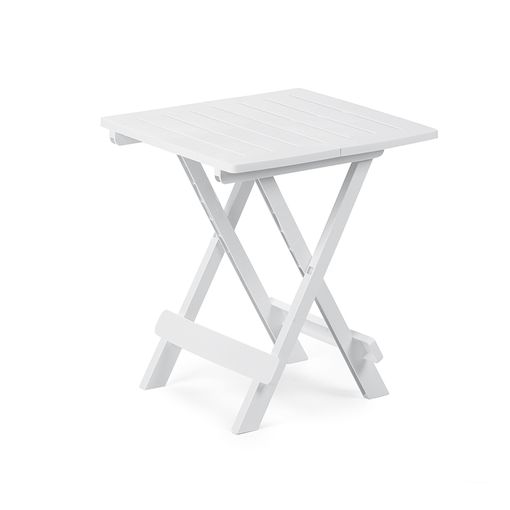 Mesa Auxiliar Plegable Redonda Blanco Lifetime Ø84 X 74 Cm con Ofertas en  Carrefour