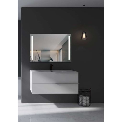 Espejos Retroiluminado Rectangular Con Luz- Espejo De Baño Con Iluminación  Led - Luz Espejo De Pared Con Accesorios - Diferentes Tamaños Para Baño  Dormitorio Maquillaje (80x80cm) con Ofertas en Carrefour