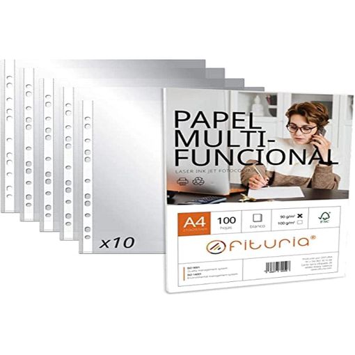 Funda Plástico Multitaladro A4 Transparente (pack 10 uds)