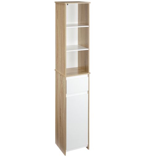 Armario Alto para Baño 40x27x171.5 cm color Blanco