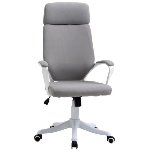 Silla de Oficina - ergonómica, altura ajustable, soporte lumbar,  transpirable VINSETTO, Negro