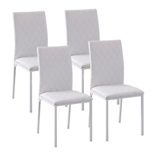 HOMCOM pack de 2 sillas de comedor sillas de cocina tapizadas de tela de  lino con