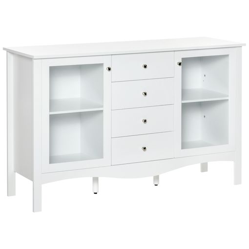 Aparador De Cocina Homcom De Melamina De Madera 78x35x80 Cm Blanco con  Ofertas en Carrefour