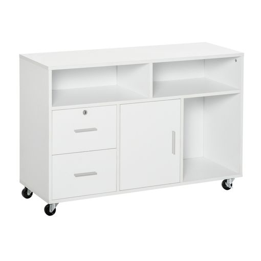 Mueble Archivador De Oficina De Melamina Homcom 100x35x65 Cm