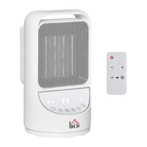 Calefactor Cerámico Portátil 750w/1500w Con Mando A Distancia Homcom con  Ofertas en Carrefour