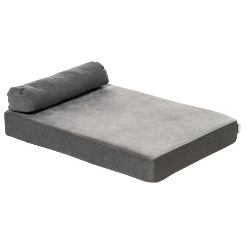 Cama Perro Con Almohada De Poliéster Espuma Pp 75x55x20cm-pawhut.gris con  Ofertas en Carrefour