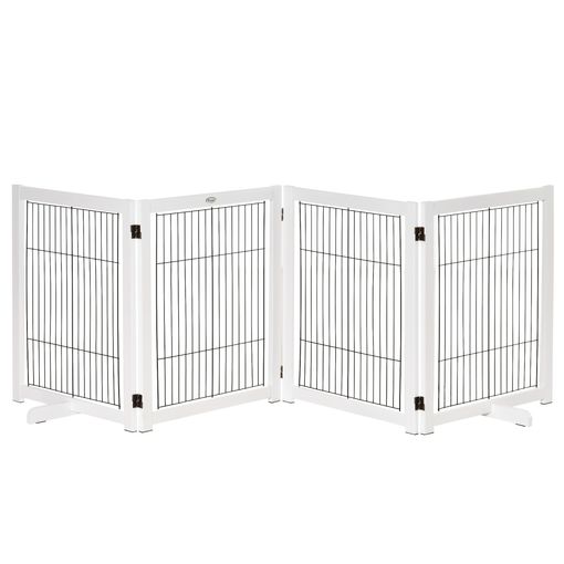 Barrera De Seguridad Perros De Acero Abs 75-103x76 Cm-pawhut. Blanco con  Ofertas en Carrefour