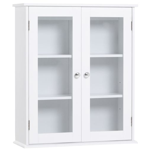 Armario Baño Con Espejo De Melamina Vidrio Kleankin 60x18x50cm-blanco con  Ofertas en Carrefour