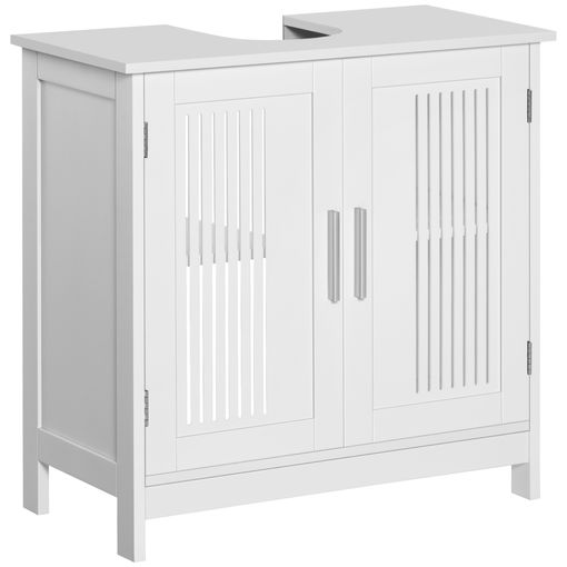 Mueble Para Debajo Del Lavabo De Mdf Kleankin 60x30x60 Cm-blanco