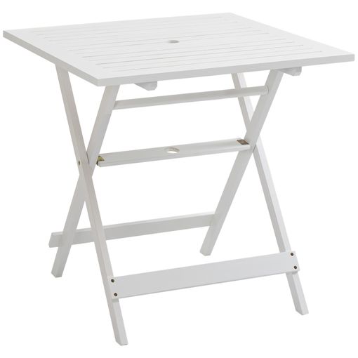 Mesa Plegable Aluminio Madera 84x75 Balcon Jardin Camping - $ 75.299