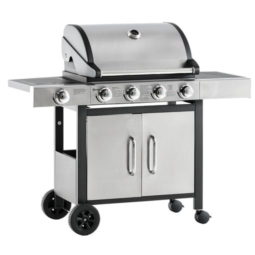 Barbacoa De Gas De Acero Inoxidable Pp 118x55x113 Cm-outsunny.plata con  Ofertas en Carrefour