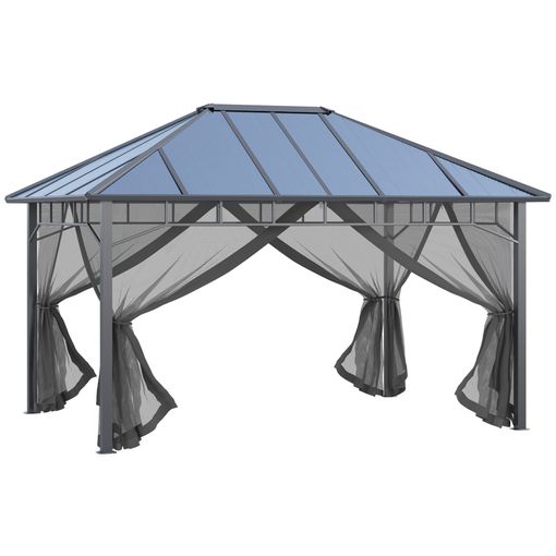 mi Entrelazamiento Inactividad Cenador Jardín De Aluminio Metal Policarbonato 4x3x2,8m-outsunny.gris con  Ofertas en Carrefour | Ofertas Carrefour Online