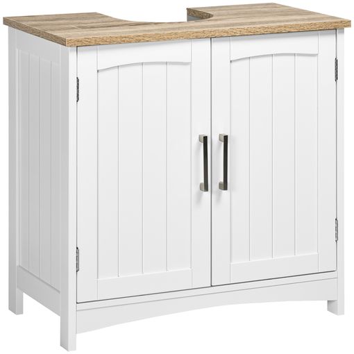 Mueble Bajo Lavabo Blanco 2 Puertas Con 1 Estantería - L60 Cm - L 60 X A 30  X H 60 Cm con Ofertas en Carrefour